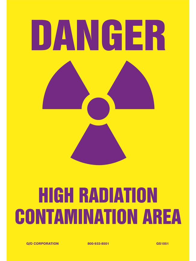 Danger High Radiation/Contamination Area Standard Industry Sign